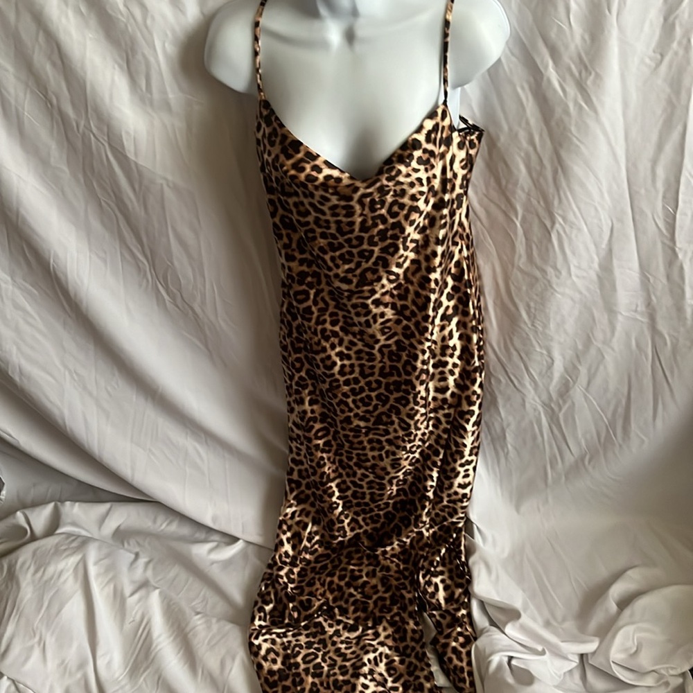 Satin Leopard Maxi